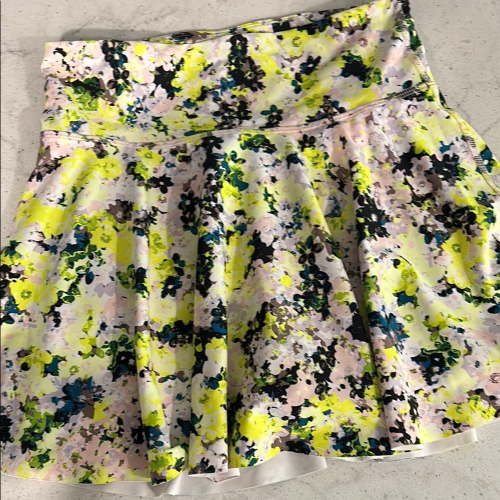 Old Navy Yellow and Black Mini Skater Skirt